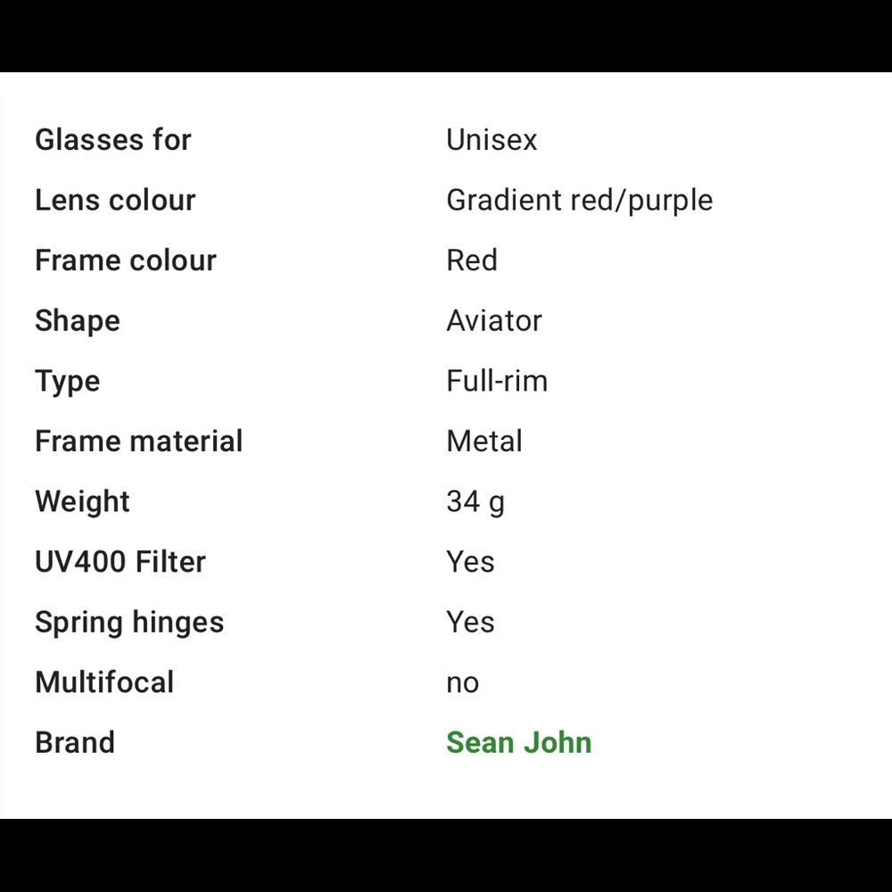 Sean John Aviator Vintage Sunglasses. NWOT. - Picture 8 of 9